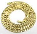 10k yellow gold hollow cuban chain 20-30 inch 6.50mm