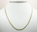 10k yellow gold hollow cuban chain 18-24 inch 2.50mm