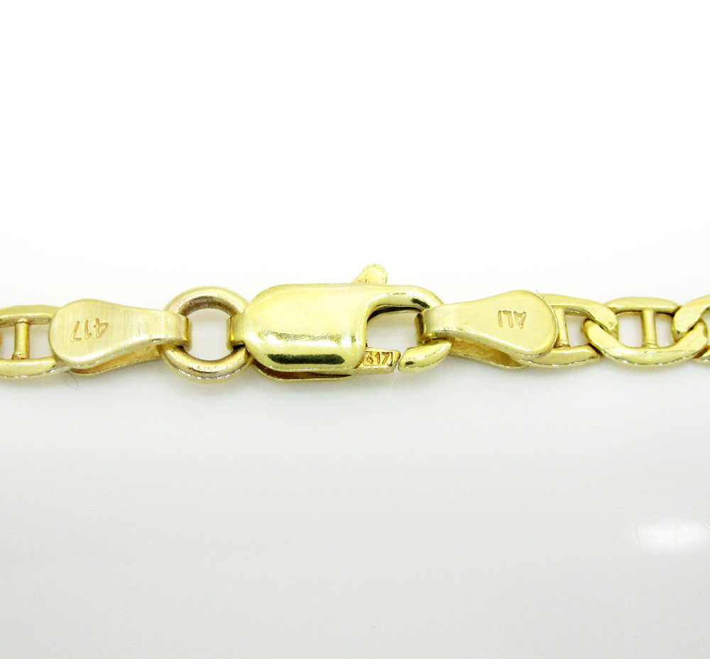 10k yellow gold mariner bracelet 8 inch 3.5mm - Image 3