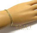 10k yellow gold cuban bracelet 8 inch 4.3mm 