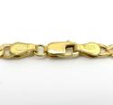 Unisex 10k yellow gold diamond cut cuban short bracelet 7 inch 3.5mm 