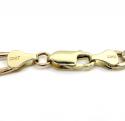 10k yellow gold thick diamond cut figaro bracelet 8 inch 6.8mm