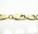 10k yellow gold diamond cut figaro bracelet 8 inch 5.0mm