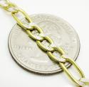 10k yellow gold diamond cut figaro bracelet 8 inch 5.0mm