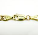 10k yellow gold two tone diamond cut cuban bracelet 8 inch 4.4mm 