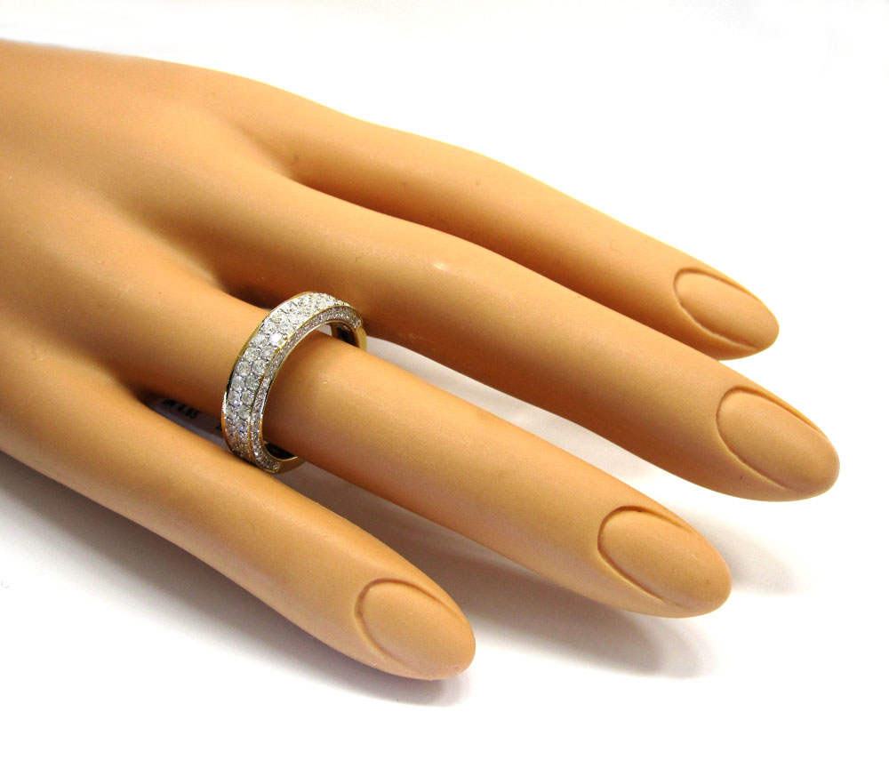 18k gold diamond unisex wedding band ring 1.32ct 