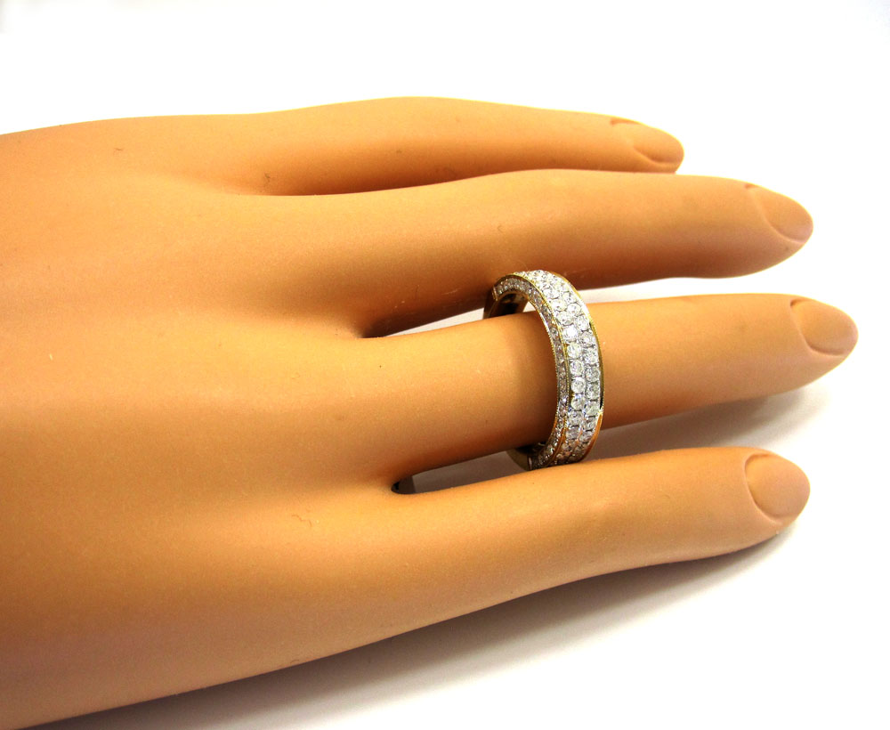 18k gold diamond unisex wedding band ring 1.32ct 