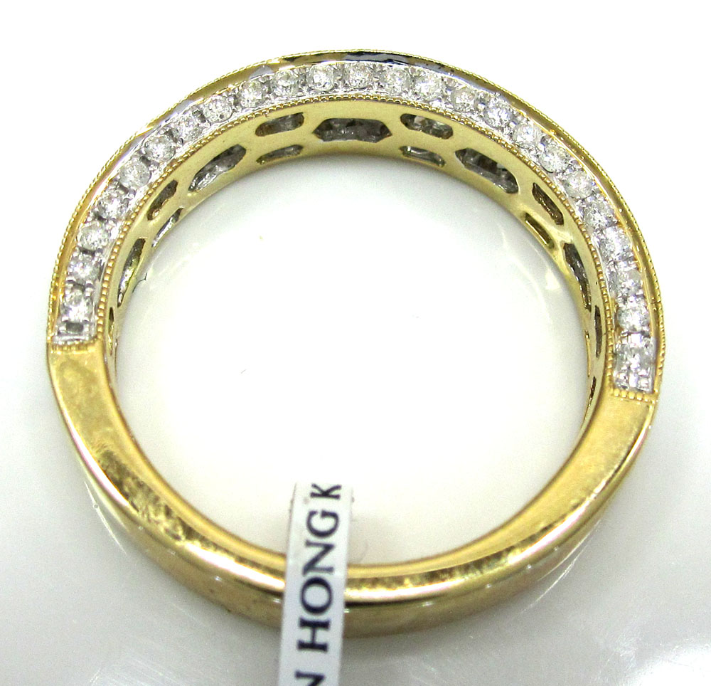 18k gold diamond unisex wedding band ring 1.32ct  - Image 5