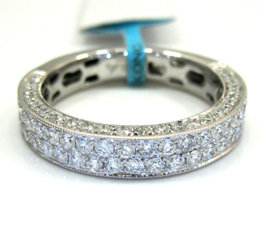 18k gold diamond unisex wedding band ring 1.32ct 