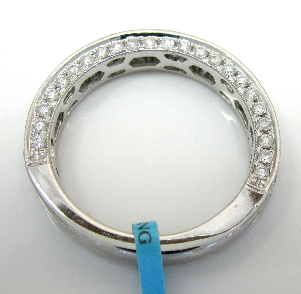 18k gold diamond unisex wedding band ring 1.32ct  - Image 8