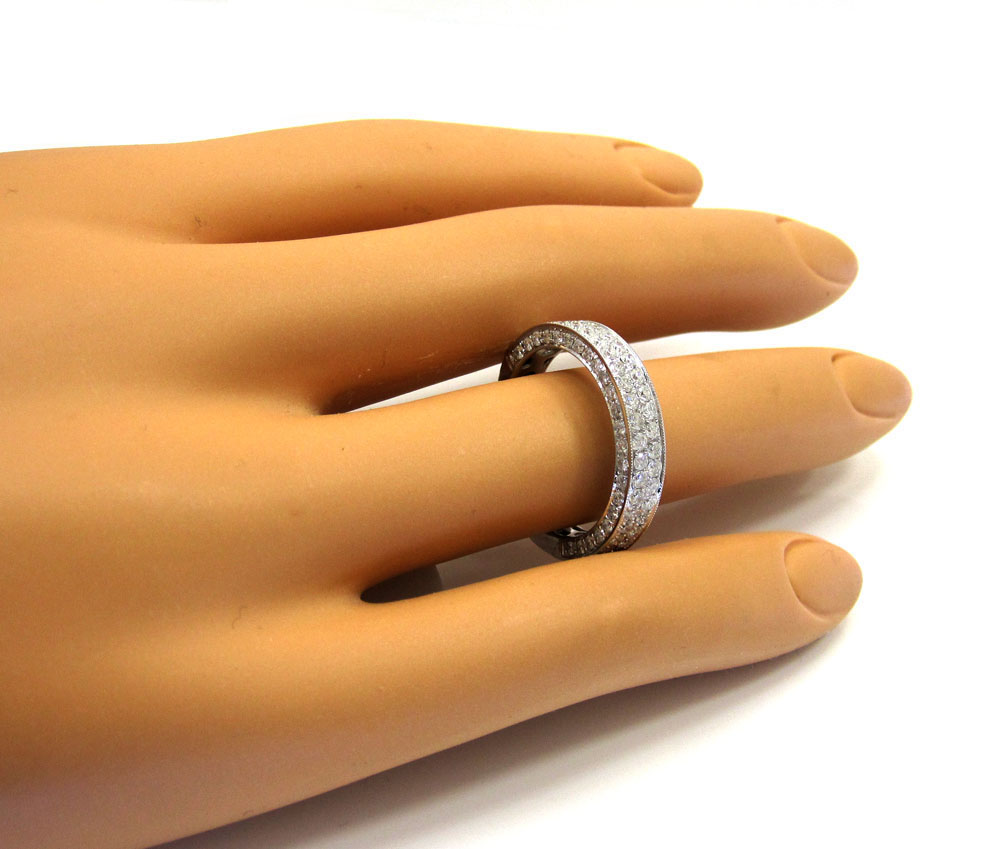 18k gold diamond unisex wedding band ring 1.32ct 
