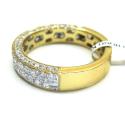 18k gold diamond unisex wedding band ring 1.32ct