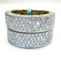 18k gold four diamond row wedding band ring 2.13ct