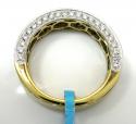 18k gold four diamond row wedding band ring 2.13ct