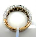 18k gold four diamond row wedding band ring 2.13ct