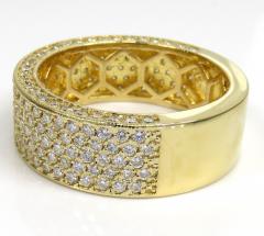 18k gold five diamond row wedding band ring 2.45ct