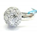 18k ladies white gold diamond sphere ring 3.83ct