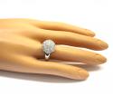 18k ladies white gold diamond sphere ring 3.83ct