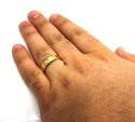 18k gold diamond his and her screw band ring 0.17ct