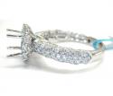 18k white gold diamond halo engagement ring 1.30ct