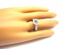 18k white gold diamond halo engagement ring 1.30ct