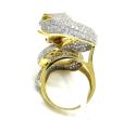 18k yellow gold diamond snake ring 4.40ct