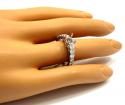 18k white gold graduating stone engagement ring 1.26ct