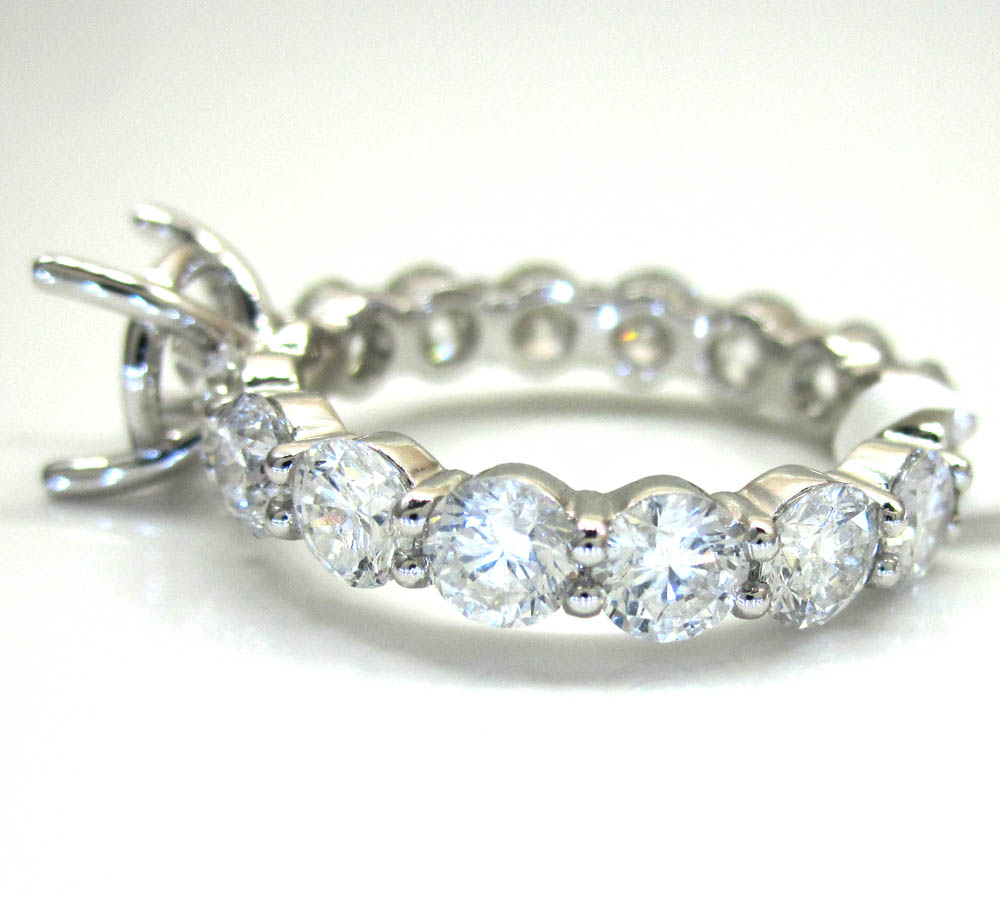 18k gold diamond eternity engagement ring 3.72ct
