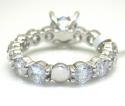 18k gold diamond eternity engagement ring 3.72ct