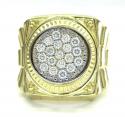 10k yellow gold presidential style cz ring 1.00ct