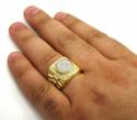 10k yellow gold presidential style cz ring 1.00ct