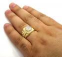10k yellow gold presidential style cz ring 0.93ct