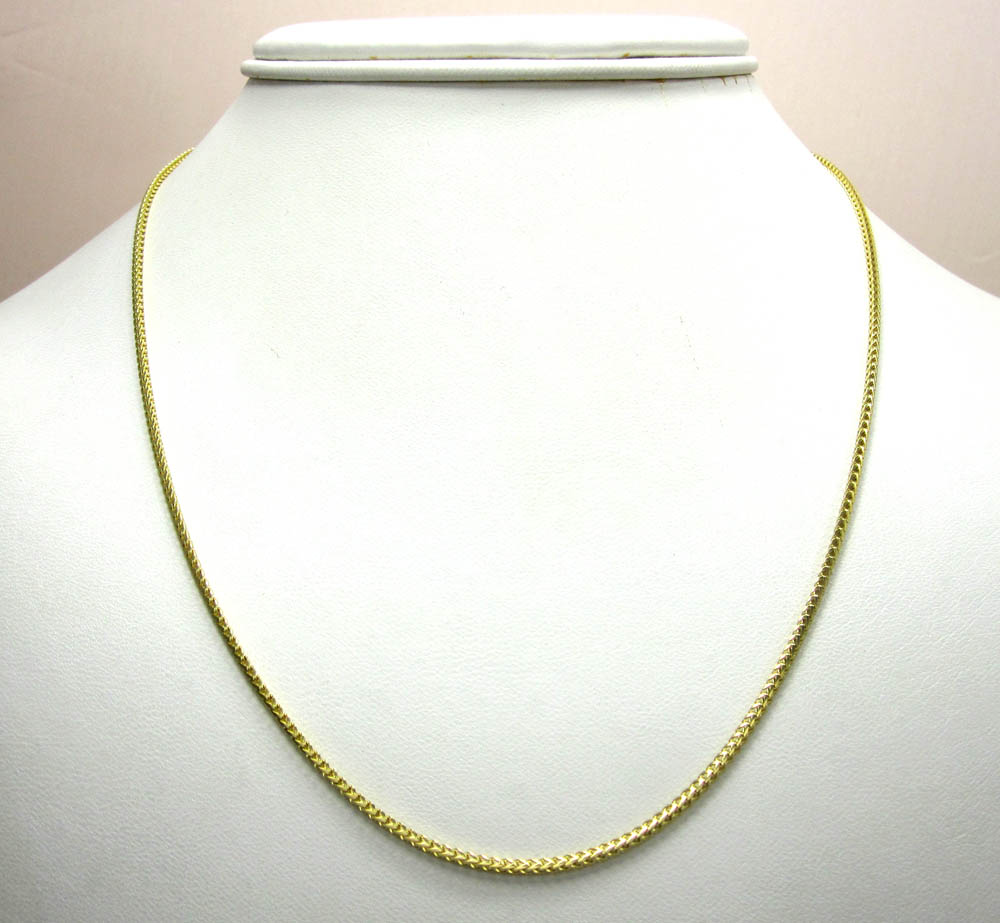14k solid yellow gold franco chain 24 inch 1.5mm