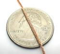 14k rose gold wheat solid chain 16-24 inch 1.2mm