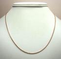 14k rose gold wheat solid chain 16-24 inch 1.2mm