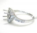 18k white gold round diamond swirl semi mount ring 1.55ct 