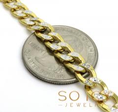 10k yellow gold diamond cut cuban chain 22-30 inch 6.5mm