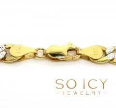 10k yellow gold diamond cut cuban chain 22-30 inch 6.5mm