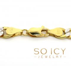 10k yellow gold diamond cut cuban chain 22-30 inch 6.7mm