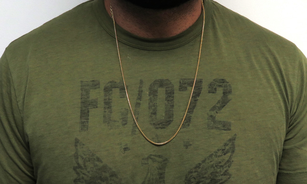 10k yellow gold solid franco box chain 18-26