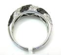 Ladies 14k white gold black & white diamond zebra cocktail ring 2.25ct