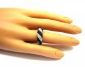 Ladies 14k white gold black & white diamond zebra cocktail ring 2.25ct
