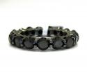 Ladies 14k black gold black diamond eternity wedding band ring 5.84ct