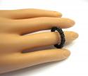 Ladies 14k black gold black diamond eternity wedding band ring 5.84ct