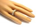 Unisex 14k gold 2 row diamond wedding band ring 1.21ct