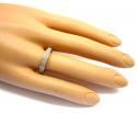 Ladies 14k yellow gold tri diamond eternity wedding band ring 0.59ct