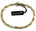 Mens baraka 18k yellow & white gold diamond egg shaped bracelet 0.02ct