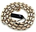 Mens baraka 18k rose & white gold diamond cylinder chain 0.02ct