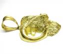 10k yellow gold aries ram pendant 
