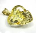 10k yellow gold aries ram pendant 